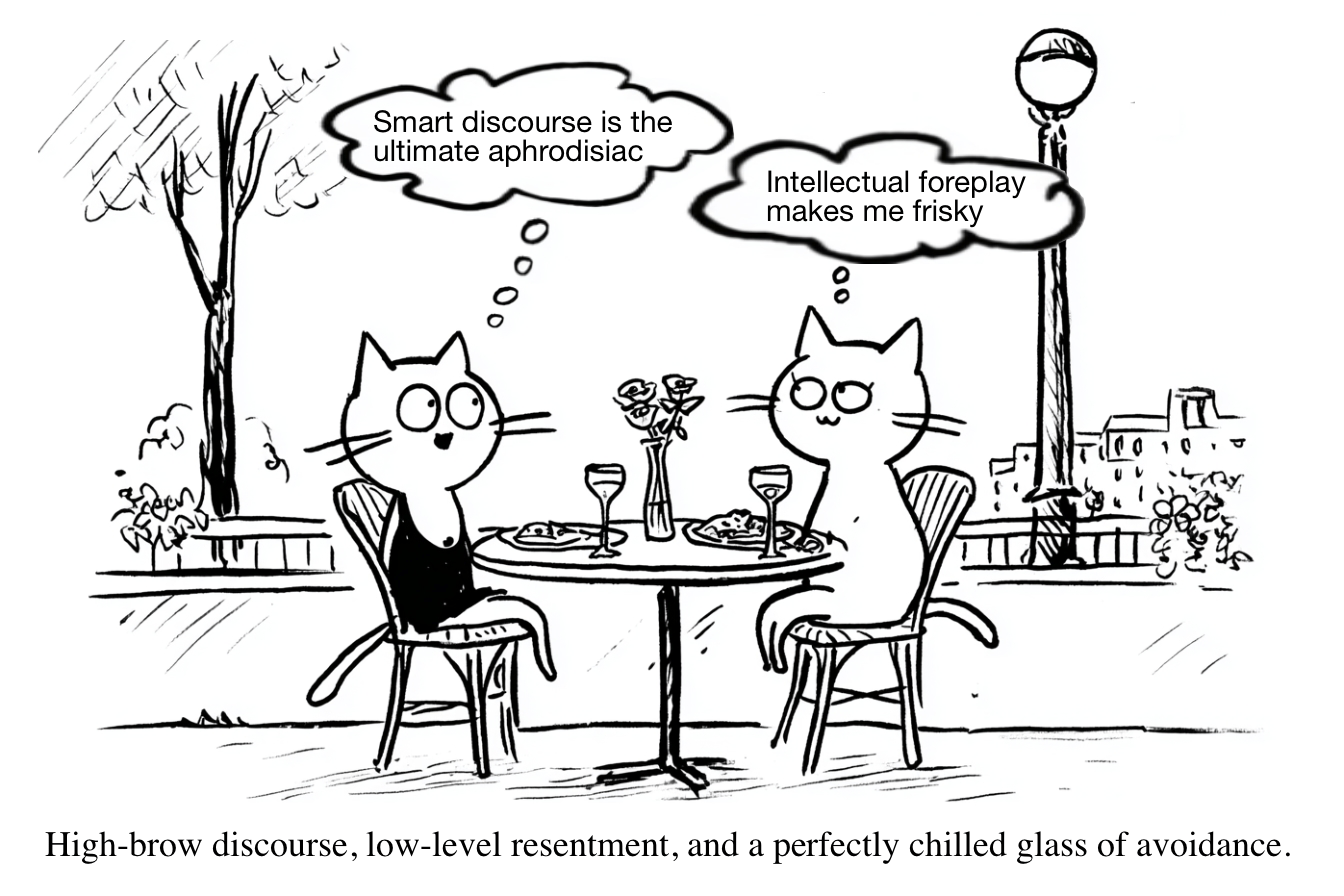 rubyfruit cartoon paris cafe cats